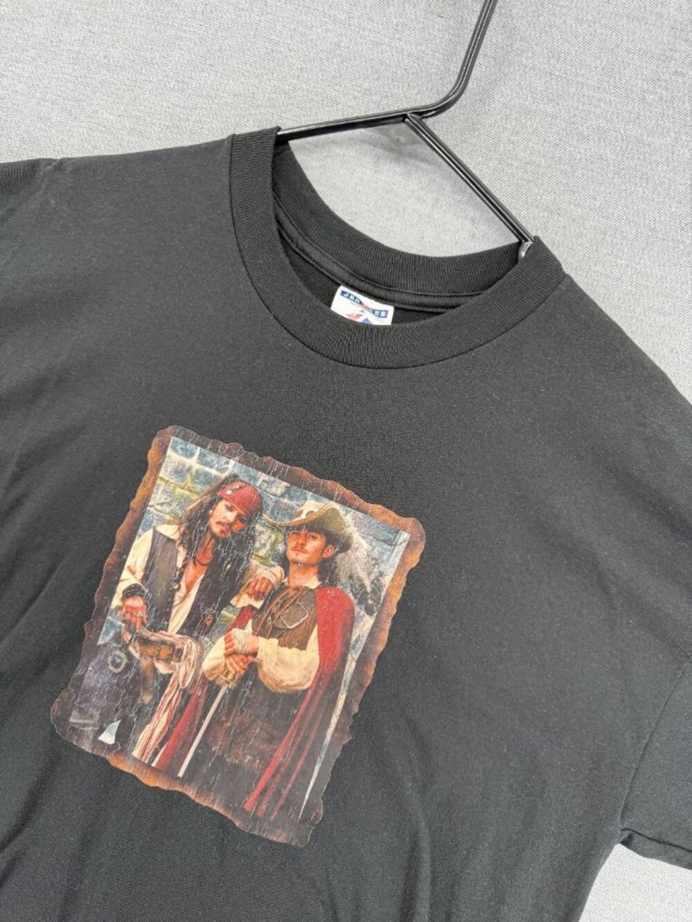 Jerzees Pirates Of The Caribbean The Curse Of The Black Pearl T-Shirt Mens L Tee
